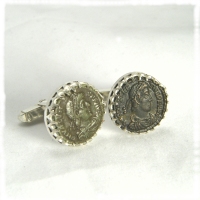 Bronze Roman coin cufflinks